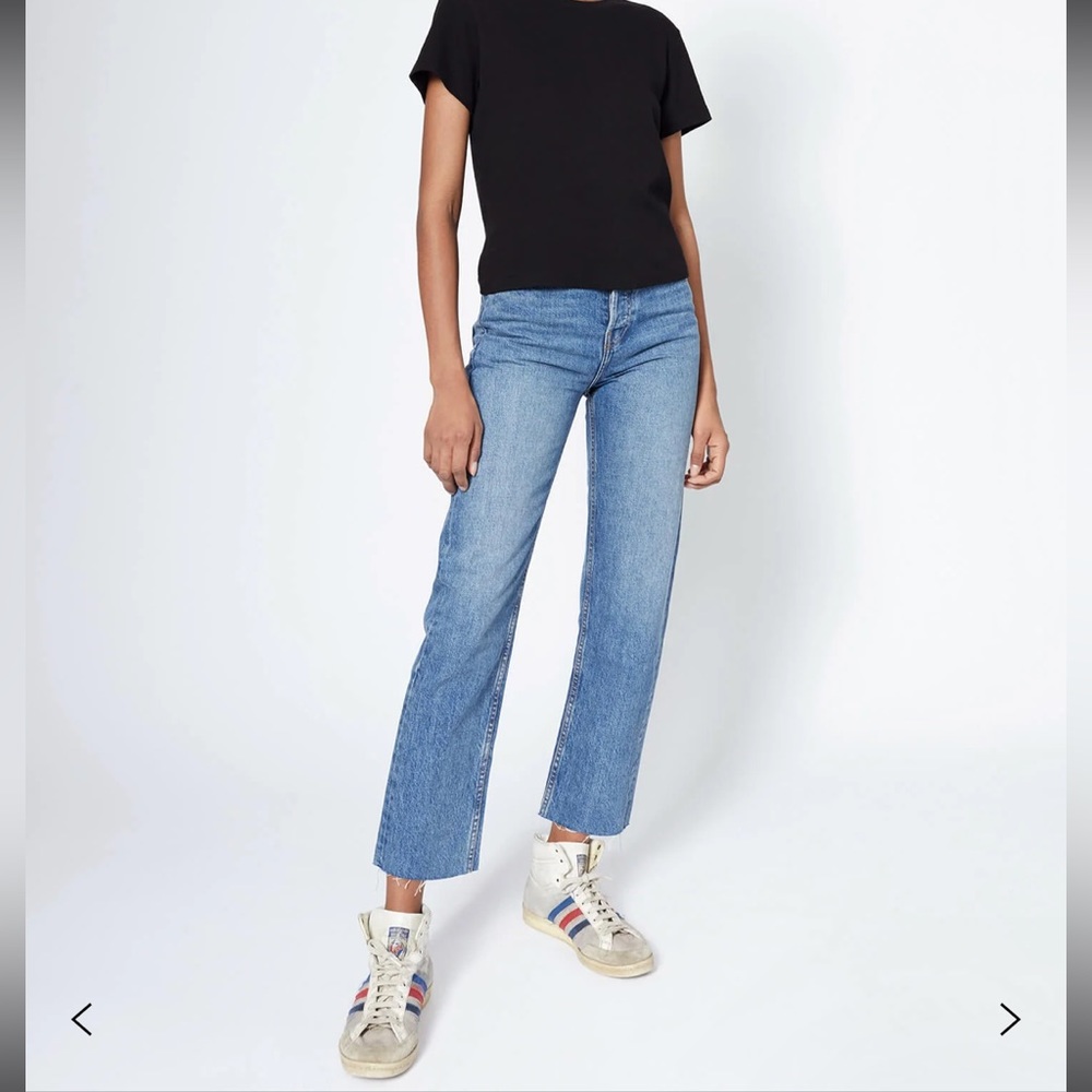 Re/Done High Rise Stove Pipe Jeans